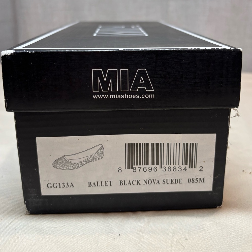 MIA black rhinestone ballet flat shoes parties dress up formal. NWT in box. 8.5 - Picture 10 of 12